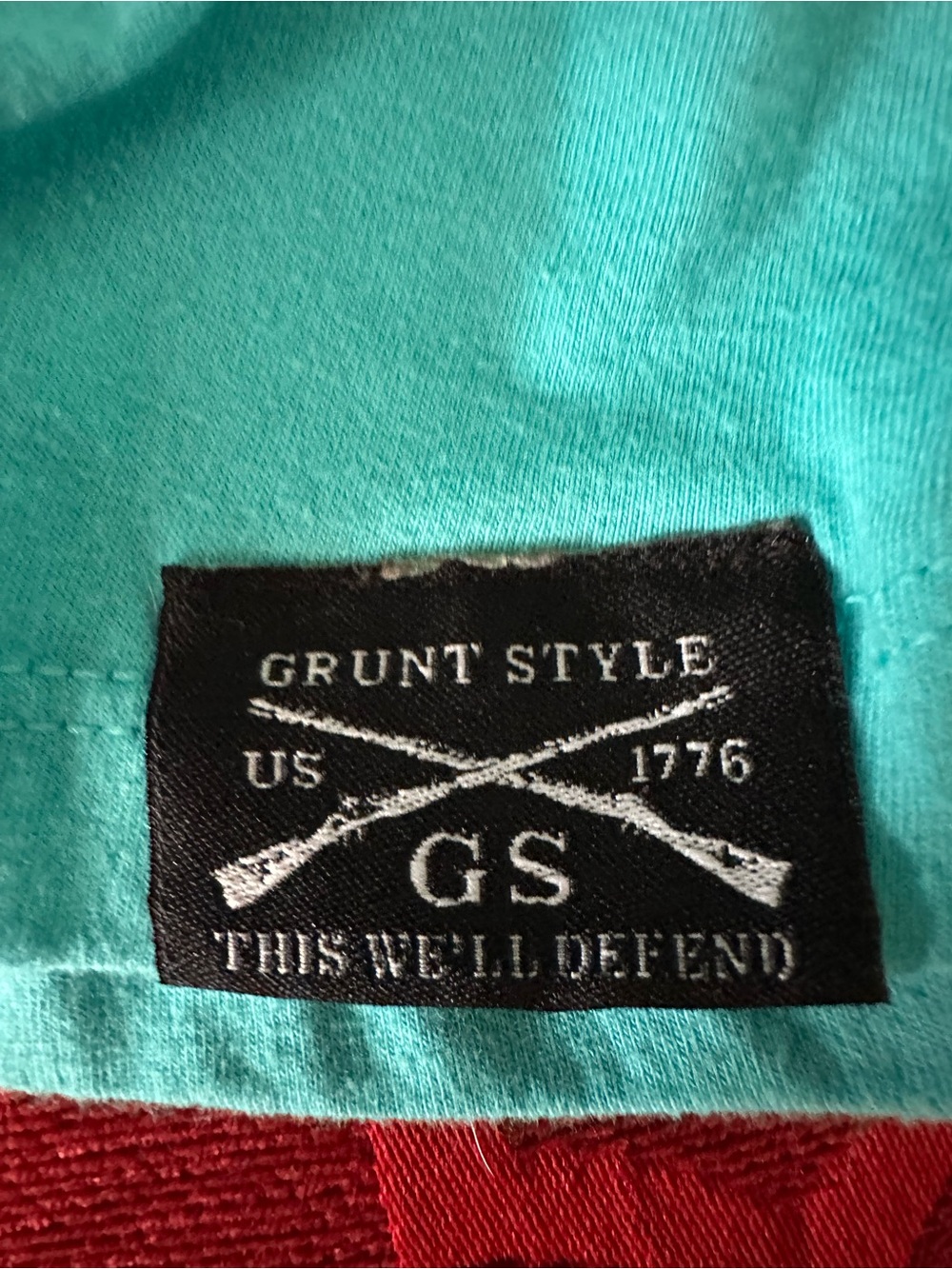 Grunt Style Turquoise Racerback Tank with Yellow & Purple Graphic - Picture 5 of 8
